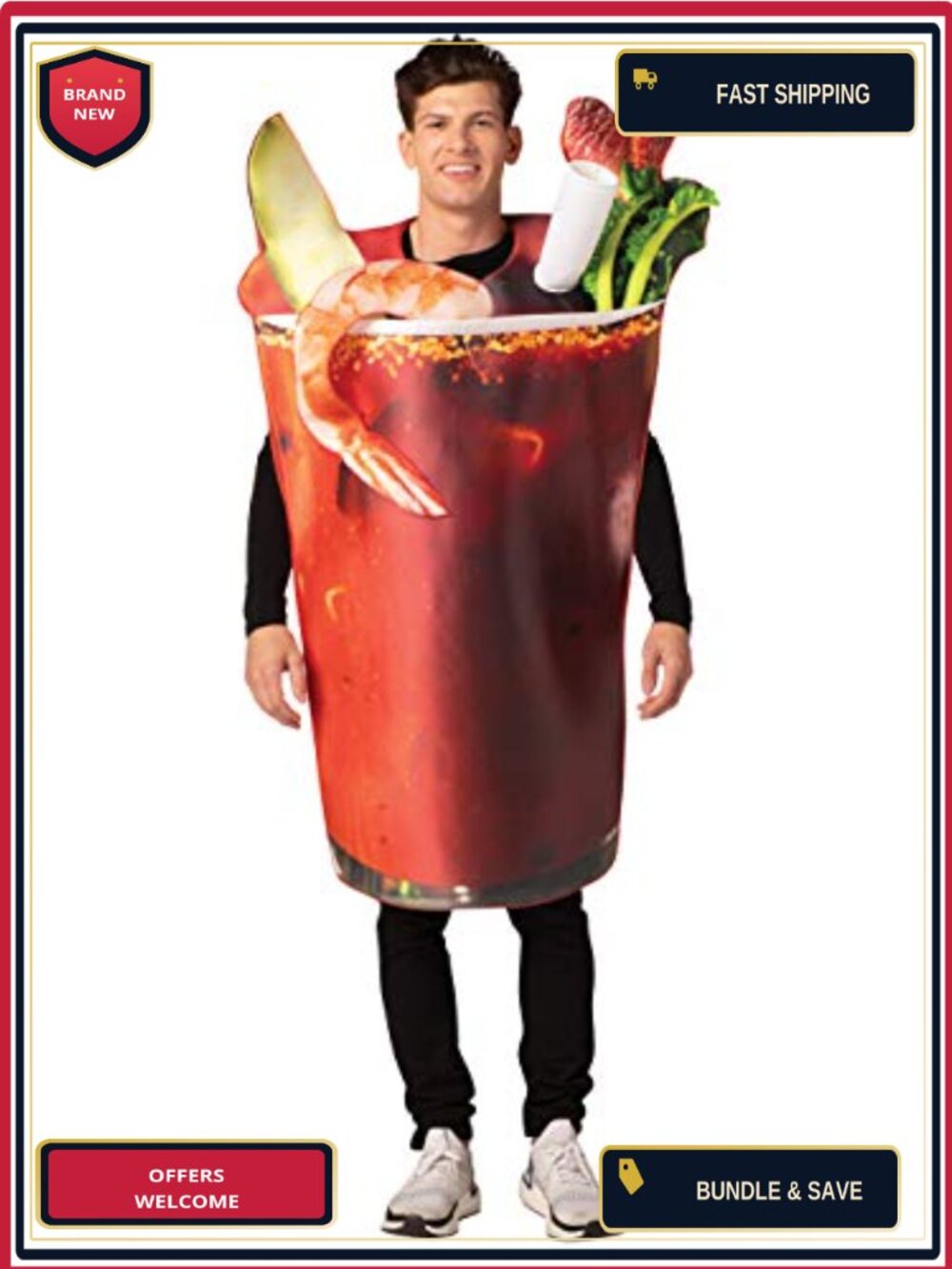 Tunic Halloween Costume Spicy Tomato Juice Cocktail One Size Adult